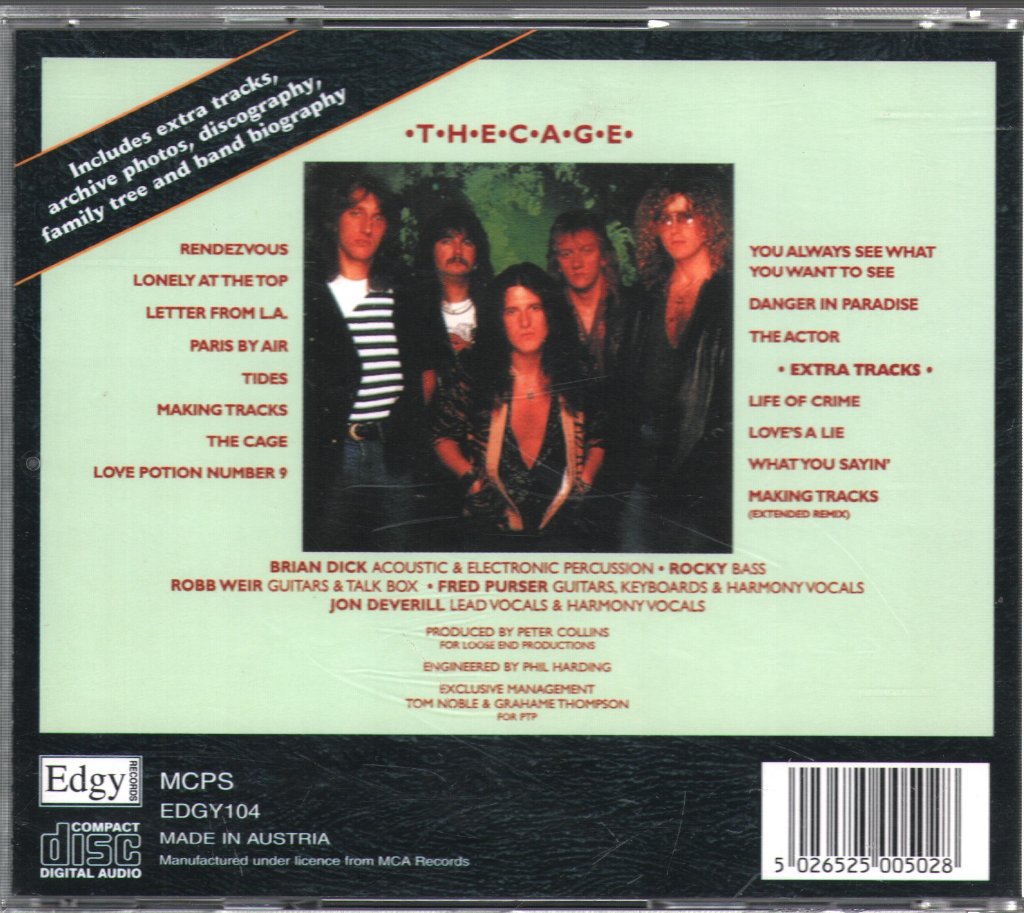 Tygers Of Pan Tang - Cage - Cd
