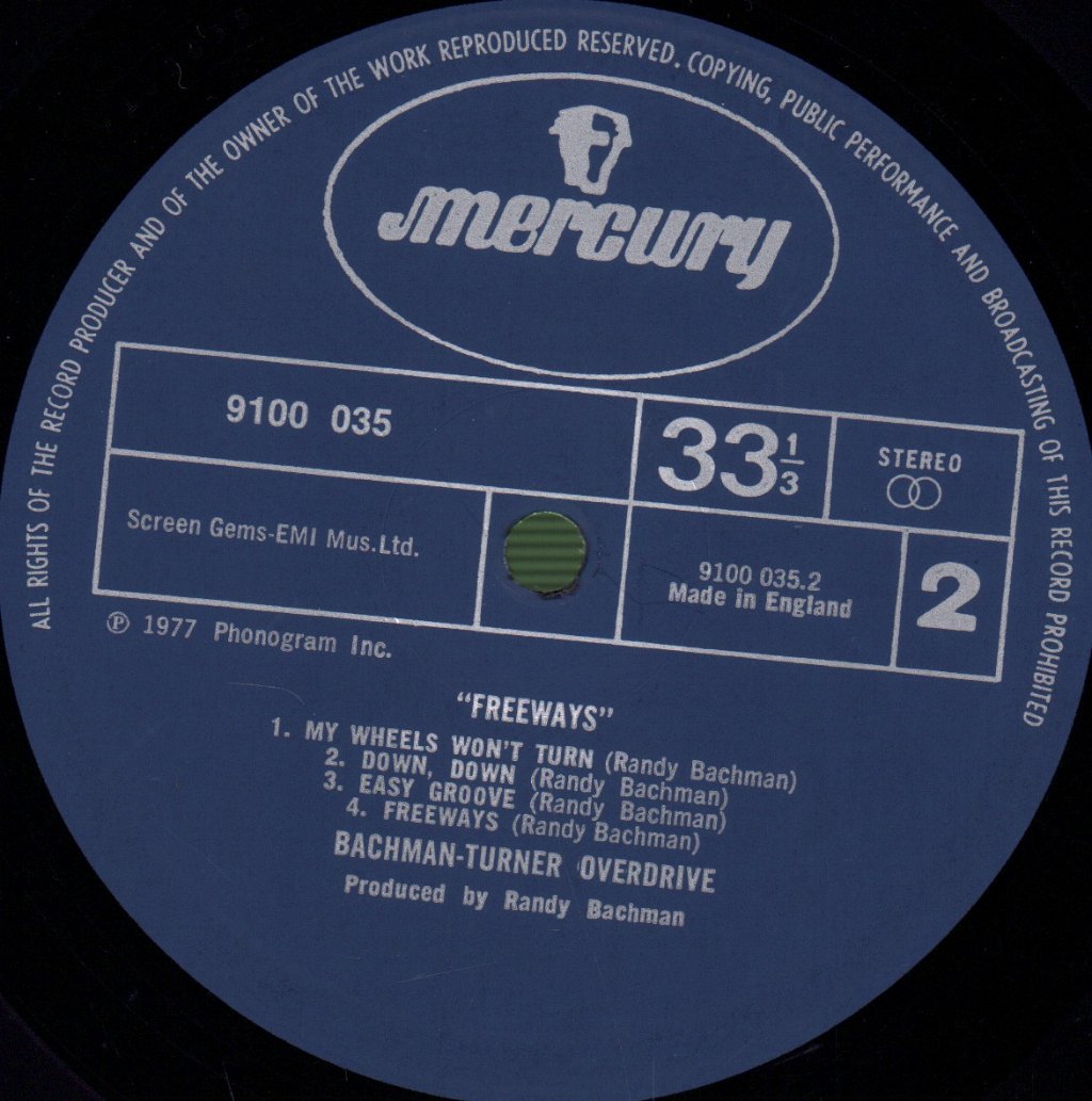 Bachman-Turner Overdrive - Freeways - Lp