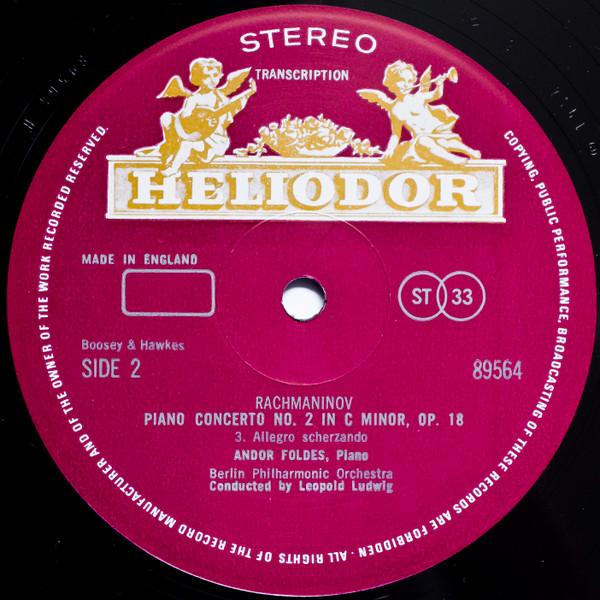 Andor Foldes / Berlin Philharmonic Orchestra - rachmaninoff Piano Concerto No. 2 In C Minor, Op.18 - Lp