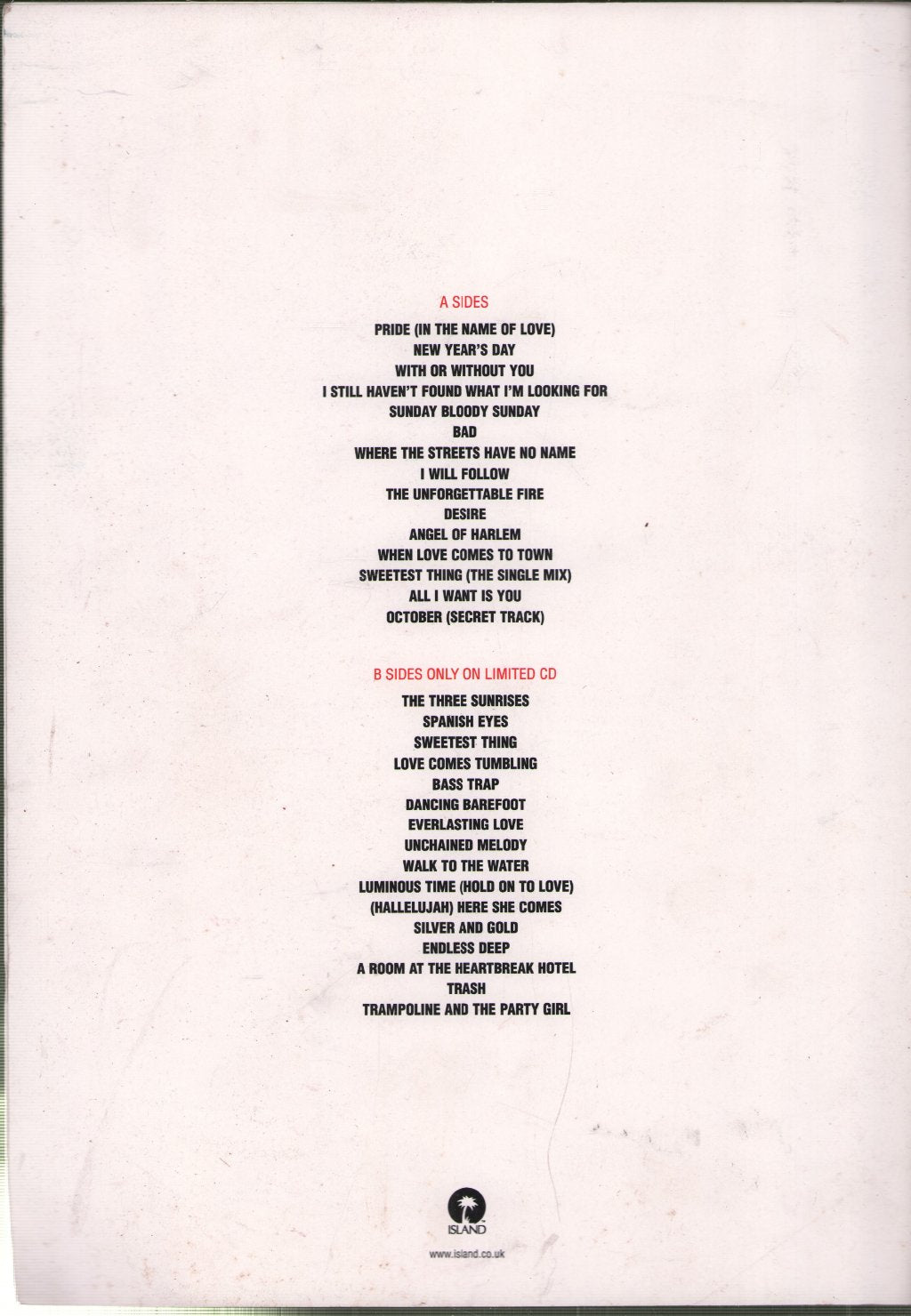 U2 - Best Of 1980-1990 - Folder