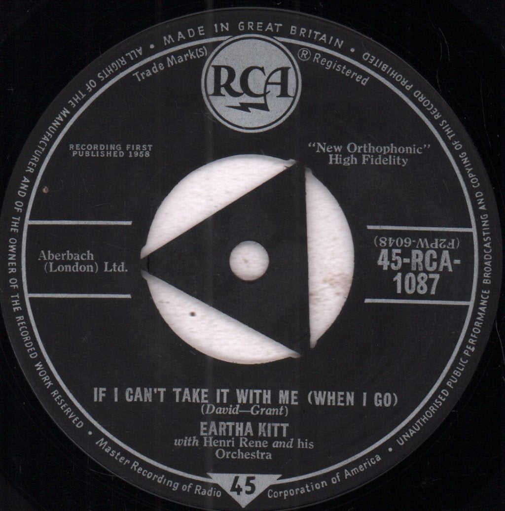 Eartha Kitt - If I Can't Take It With Me - 7 Inch