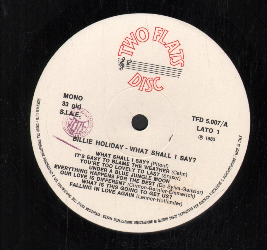Billie Holiday - What Shall I Say? - Lp
