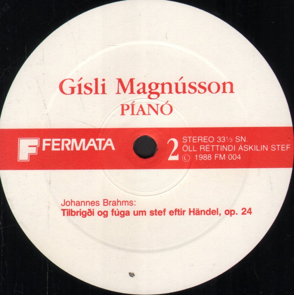 Gisli Magnusson - Beethoven sónata Nr. 31 í As-dúr, op. 110 Brahms Tilbrigði og fúga um stef eftir Handel, op. 24 - Lp