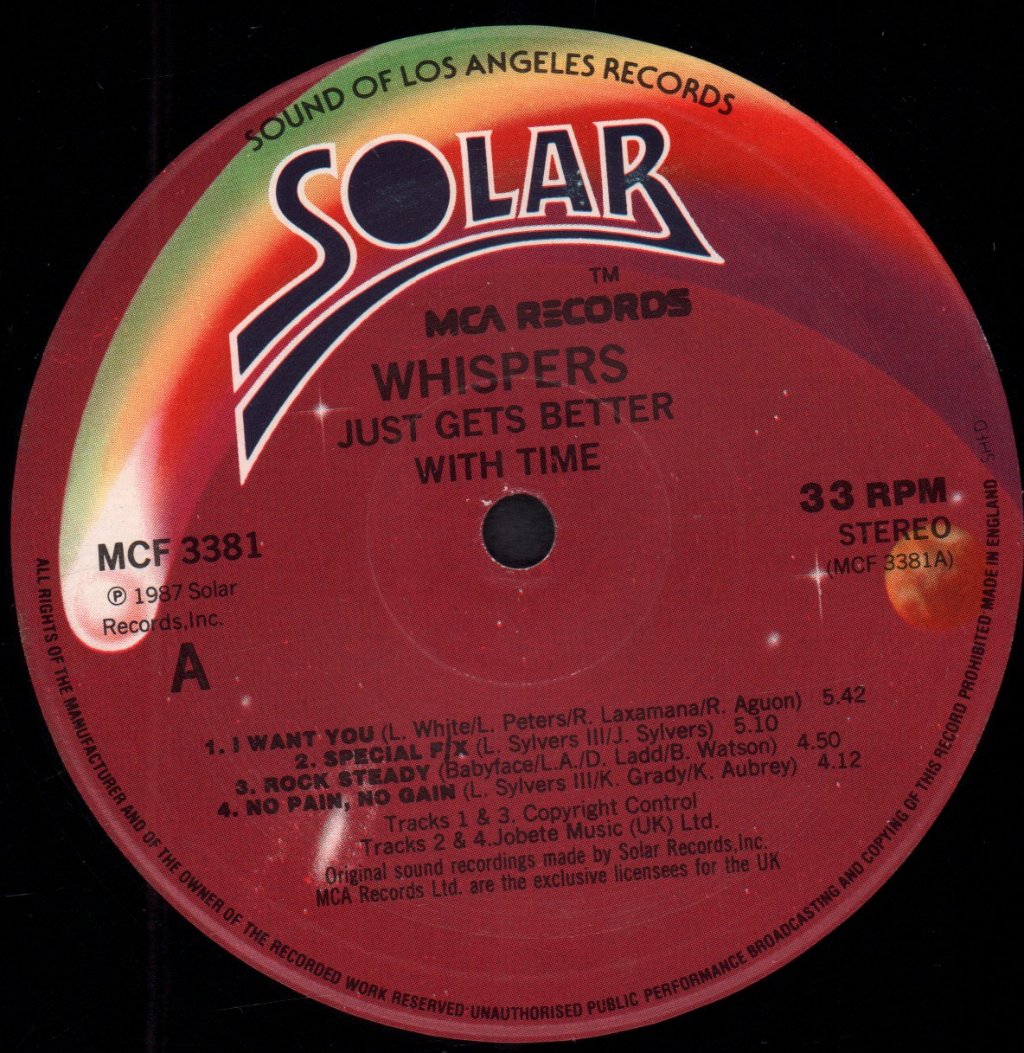 Whispers - Just Gets Better With Time - Lp