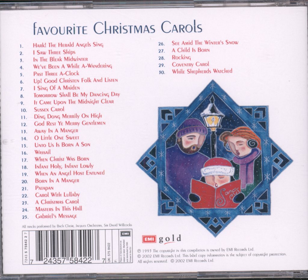 Bach Choir, The Jacques Orchestra, David Willcocks - Favourite Christmas Carols - Cd