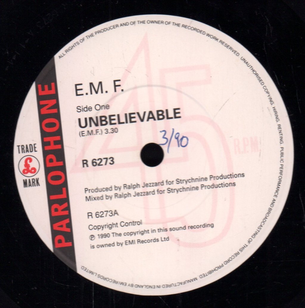 Emf - Unbelievable - 7 Inch