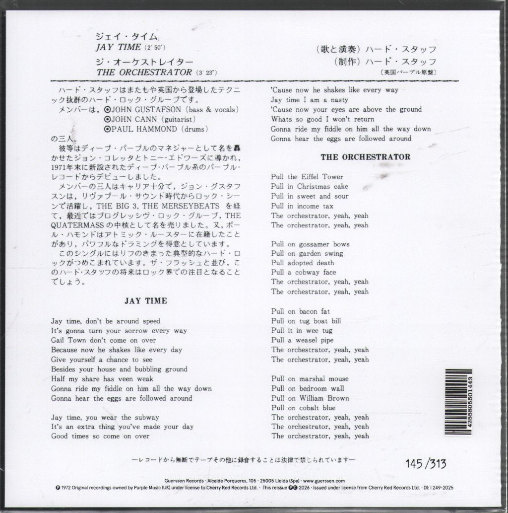Hard Stuff - Jay Time - 7 Inch