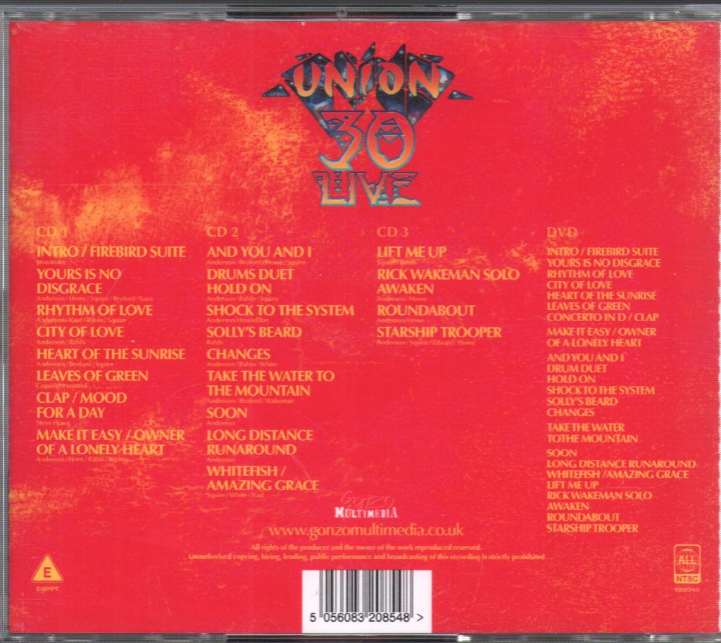 Yes - Union 30 Live: Pensacola Civic Centre 1991 - Cd Set