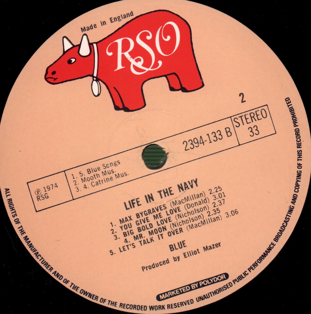 Blue - Life In The Navy - Lp