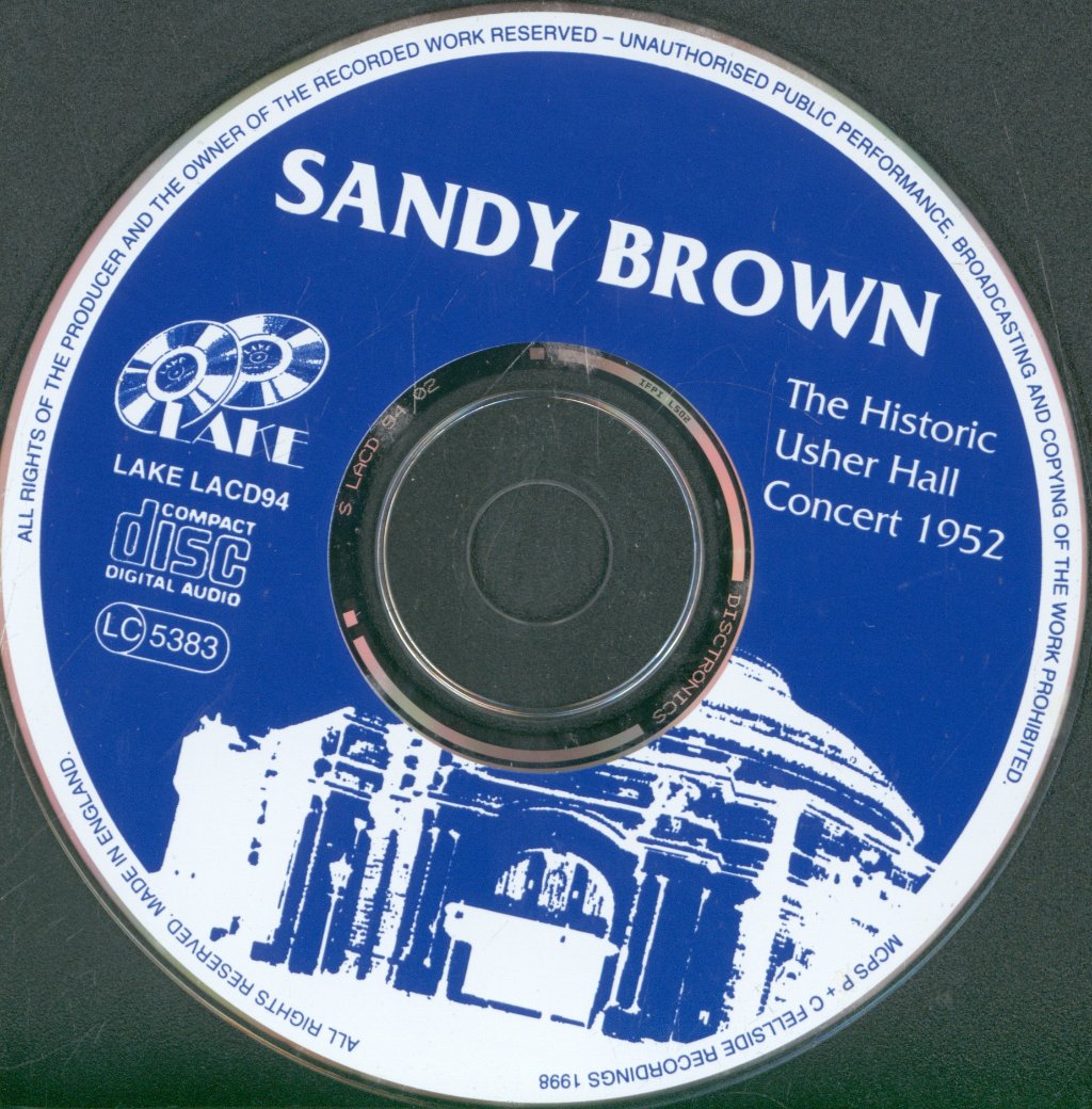 Sandy Brown - Historic Usher Hall Concert 1952 - Cd