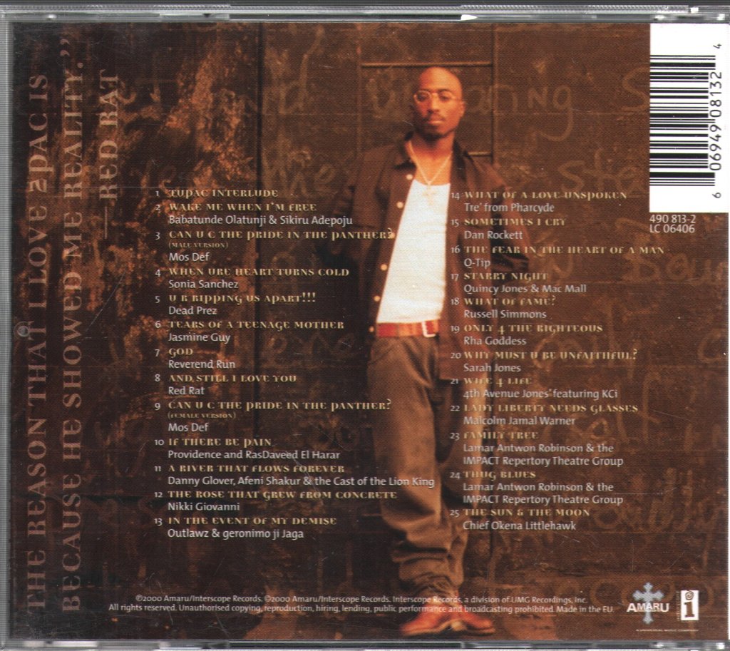 Tupac Shakur - Rose That Grew From Concrete Volume 1 - Cd