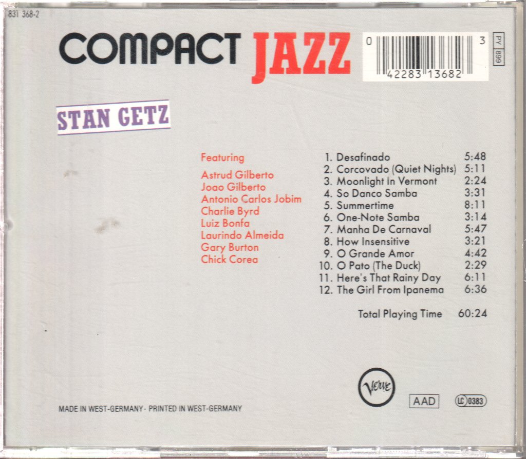 Stan Getz - Stan Getz - Cd