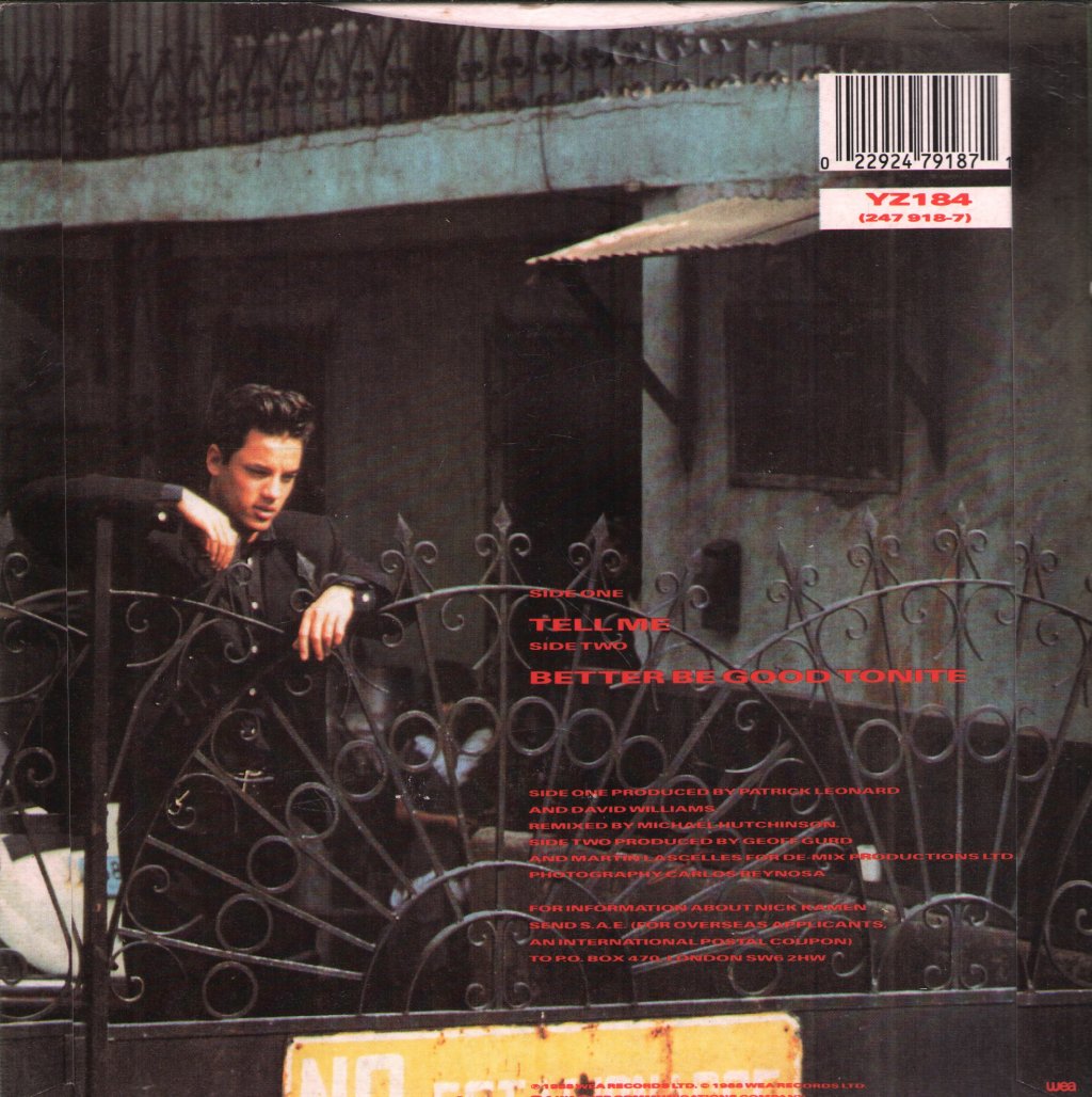 Nick Kamen - Tell Me - 7 Inch