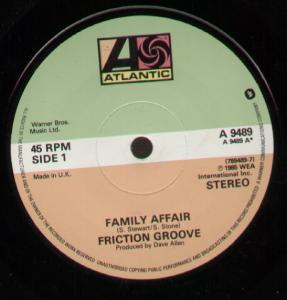 Friction Groove - Family Affair - 7 Inch