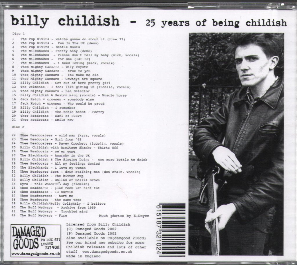 Billy Childish - 25 Years Of Being Childish - Double Cd