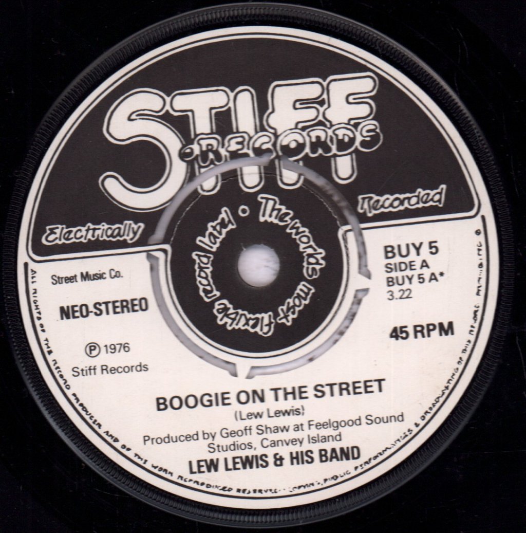 lew lewis & his band - Boogie On The Street - 7 Inch