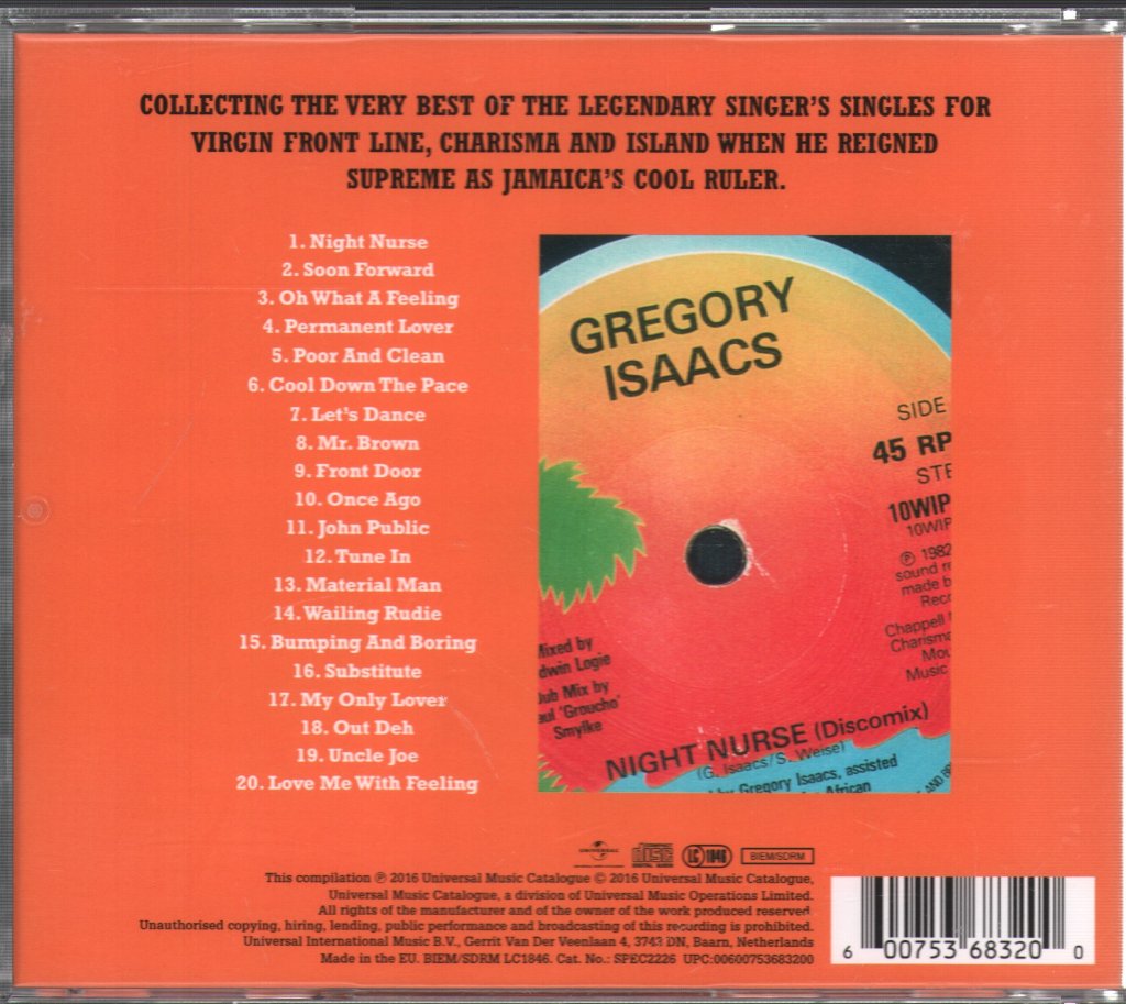 Gregory Isaacs - Night Nurse The Very Best Of - Cd