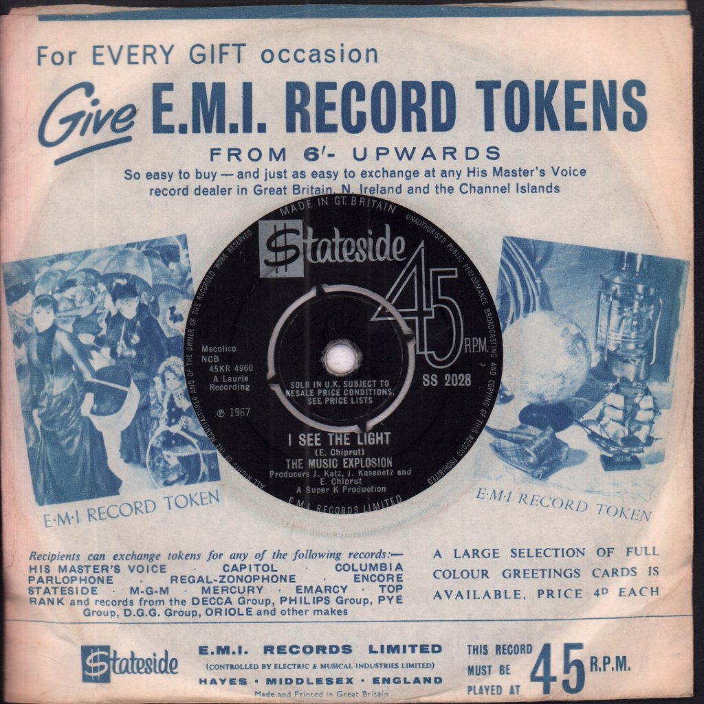 Music Explosion - Little Bit O'Soul - 7 Inch