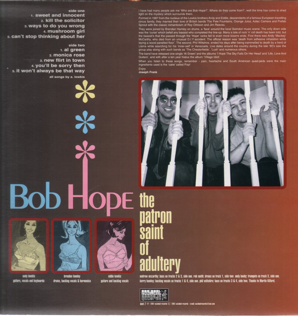Bob Hope (Indie Group) - Patron Saint Of Adultery - Lp