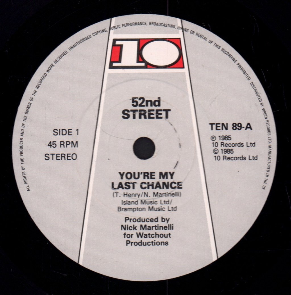 52Nd Street - You're My Last Chance - 7 Inch