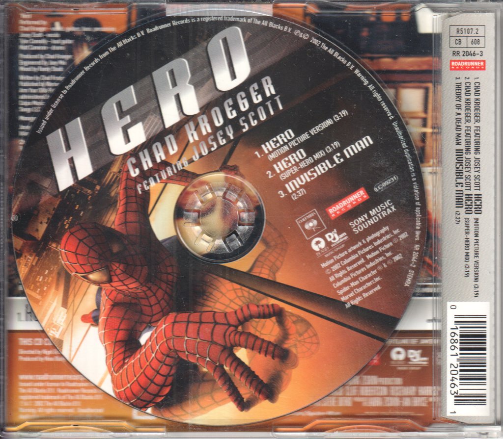 Chad Kroeger Featuring Josey Scott - Hero - Cd