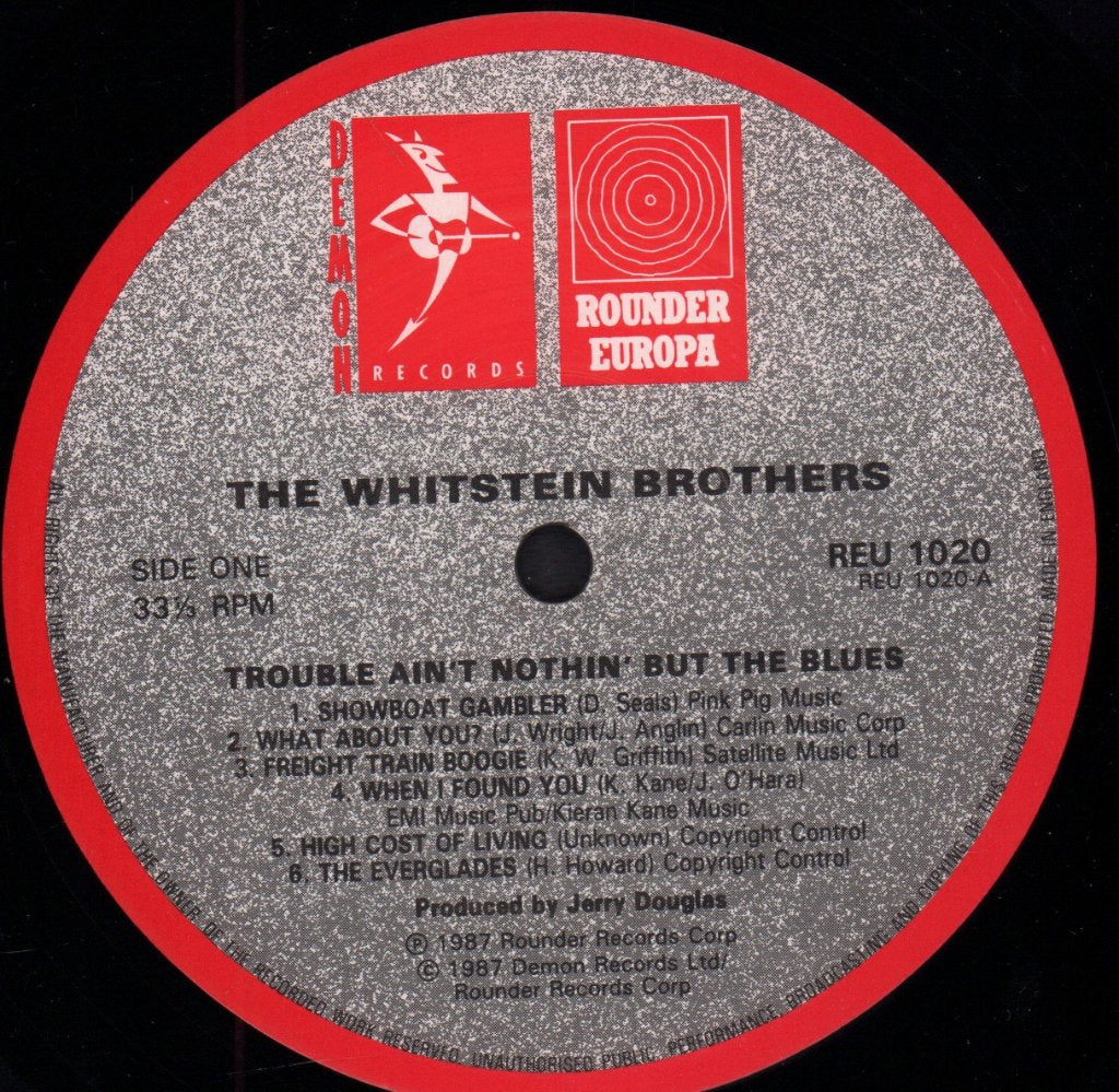 Whitstein Brothers - Trouble Ain't Nothin' But The Blues - Lp