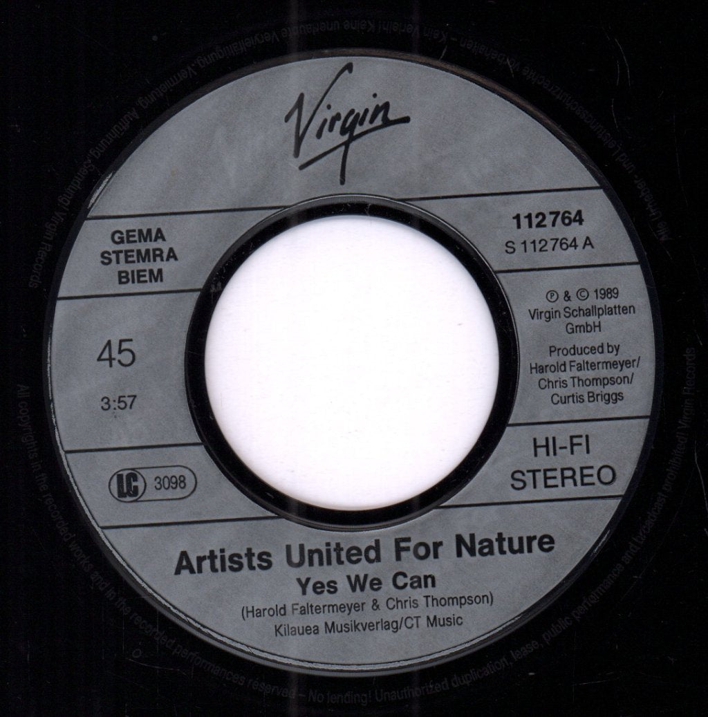 Artists United For Nature - Yes We Can - 7 Inch