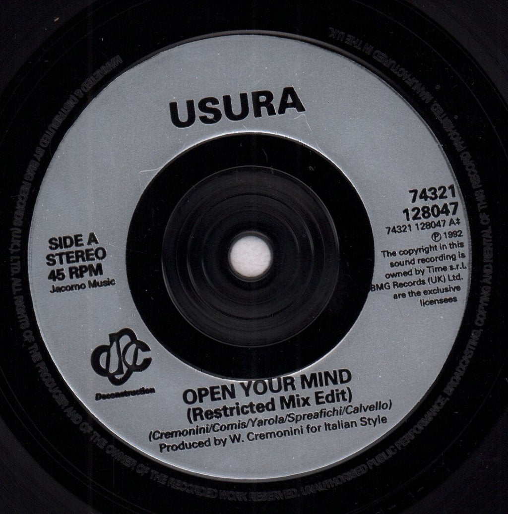 Usura - Open Your Mind - 7 Inch