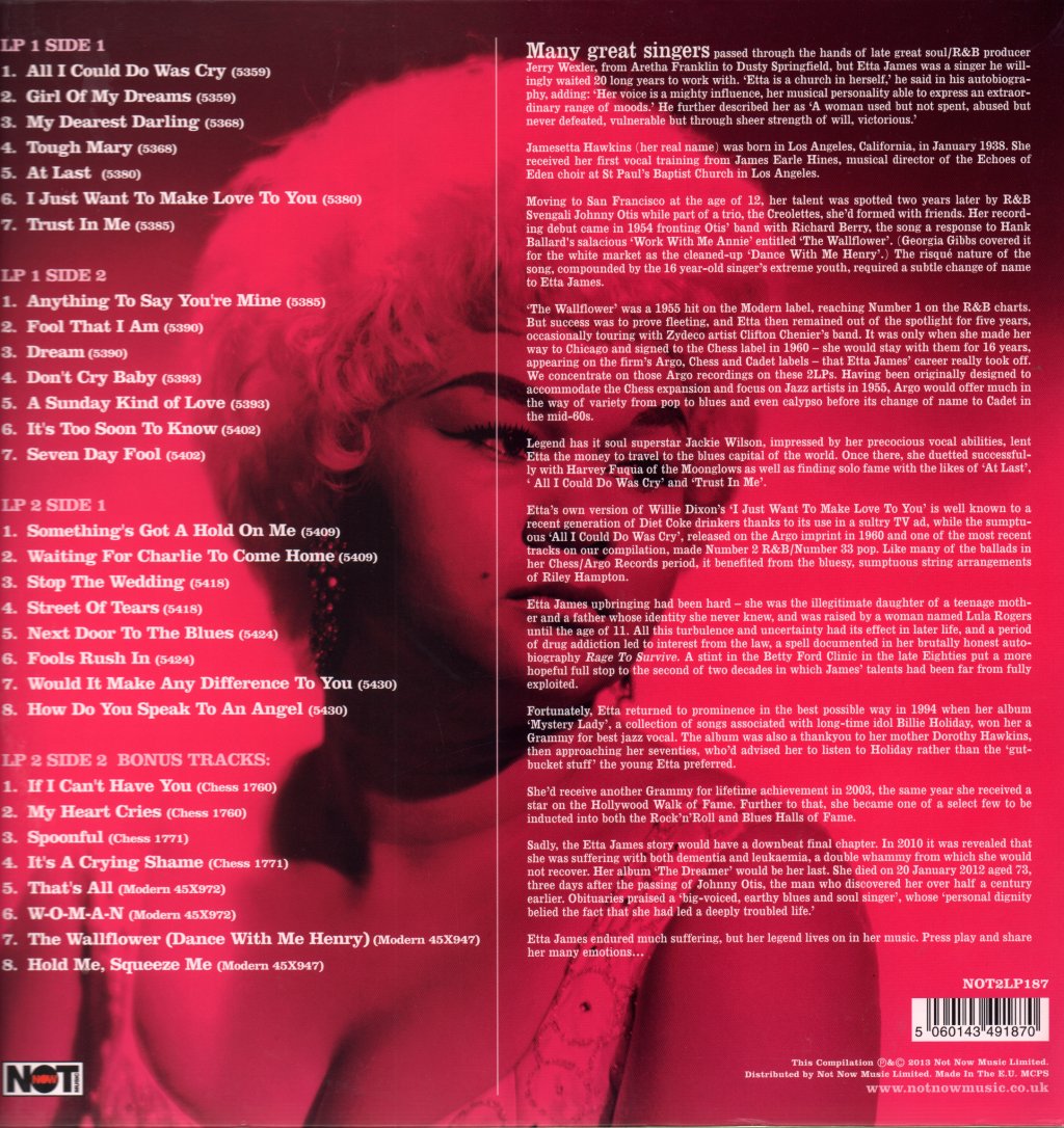 Etta James - Argo Singles 1960-1962 - Double Lp