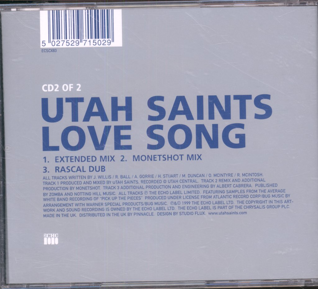 Utah Saints - Love Song - Cd