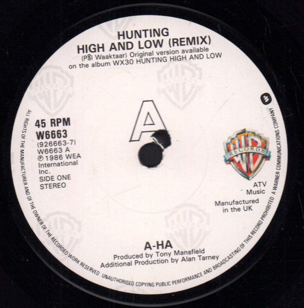 A-Ha - Hunting High And Low - 7 Inch