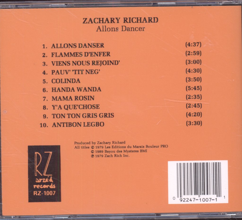 Zachary Richard - Allons Danser - Cd
