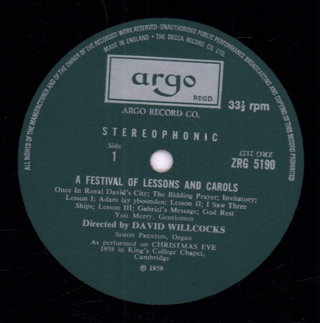 David Willcocks - A Festival Of Lessons And Carols - Lp