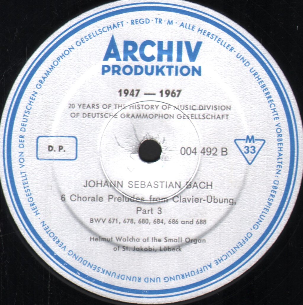 Helmut Walcha - Helmut Walcha Plays Bach - Lp
