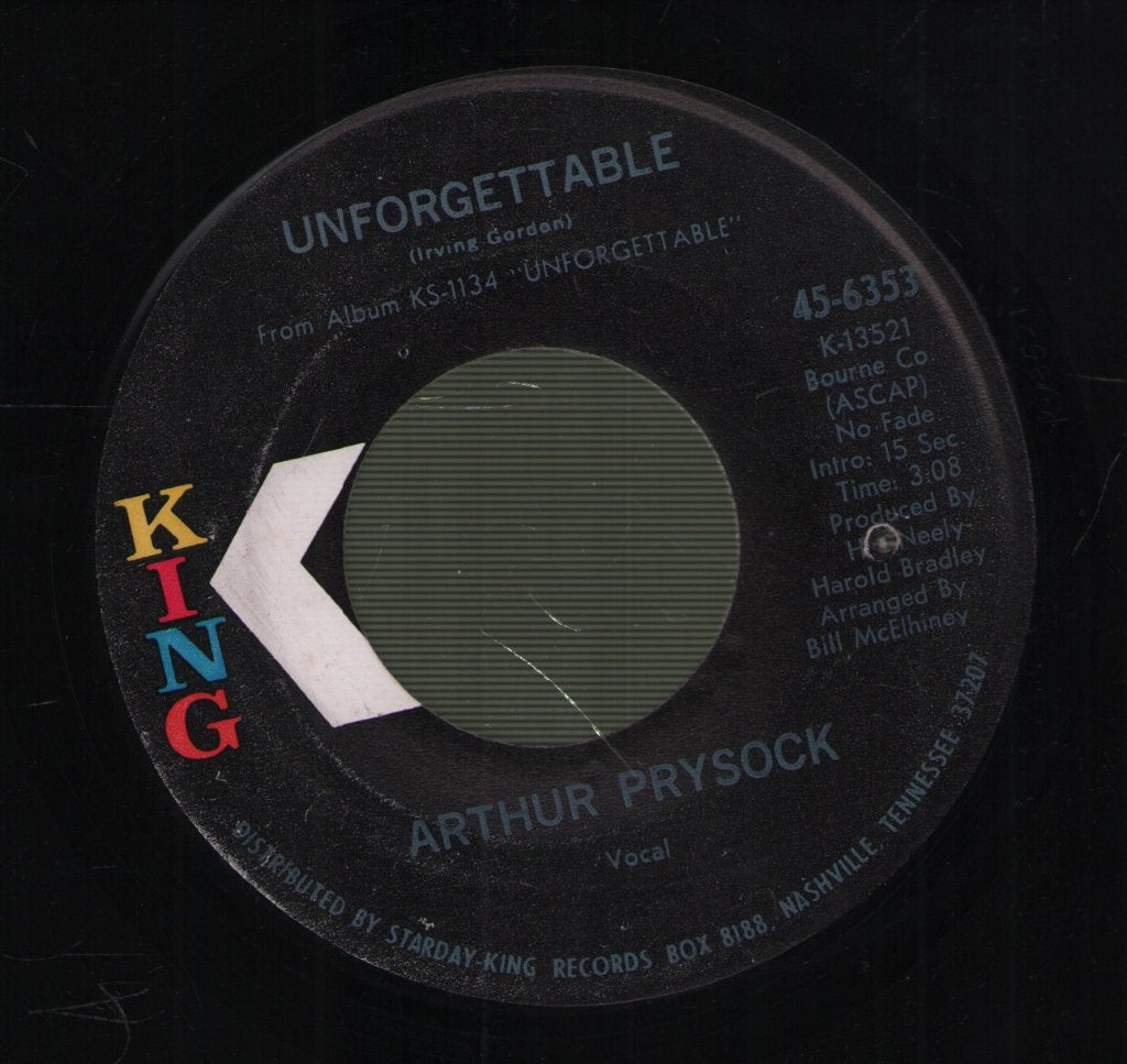 Arthur Prysock - Cry - 7 Inch