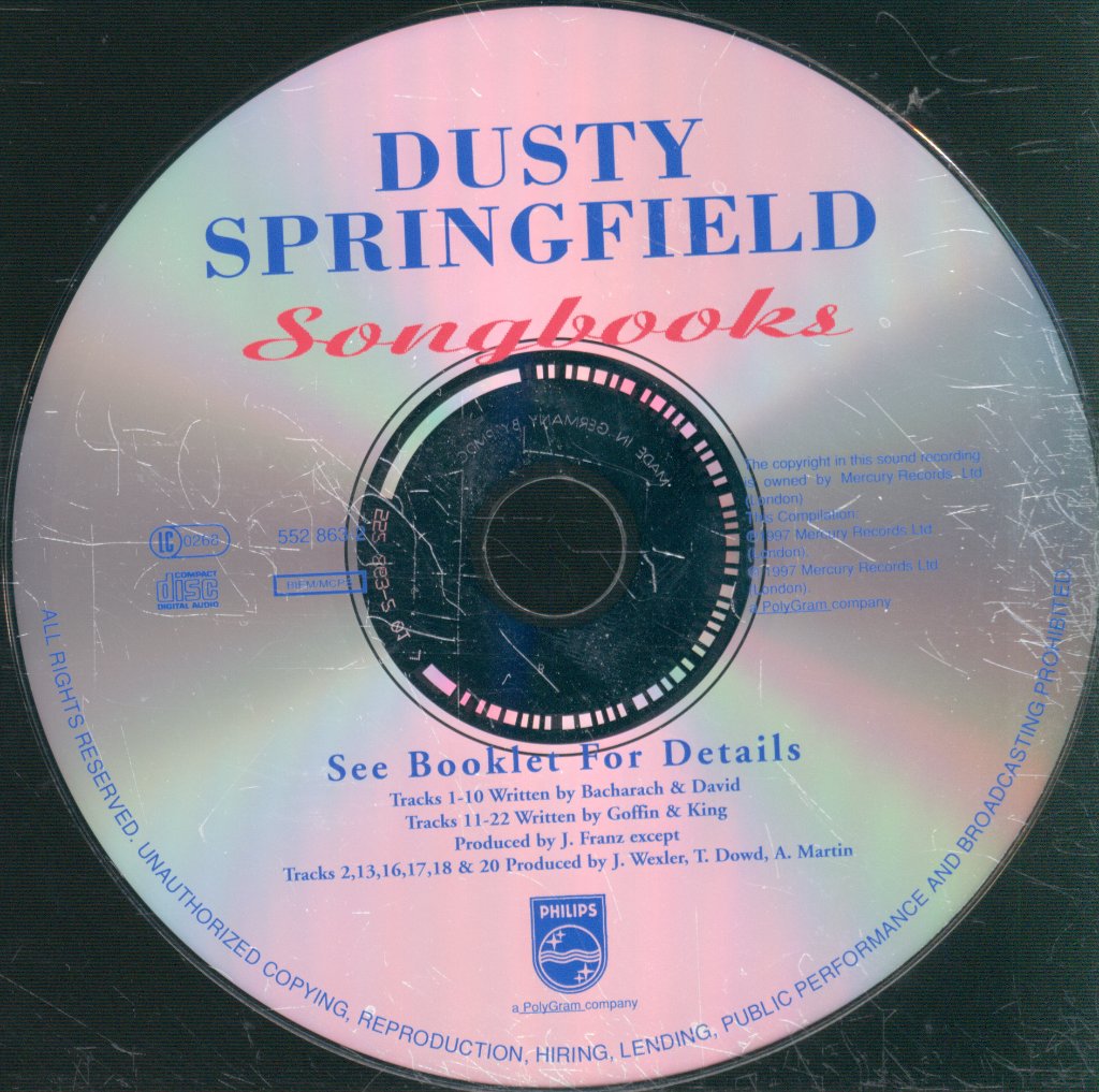 Dusty Springfield - Songbooks (Dusty Sings The Songs Of Bacharach & David And Goffin & King) - Cd