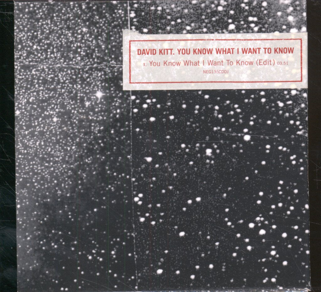 David Kitt - You Know What I Want To Know (Edit) - Cd