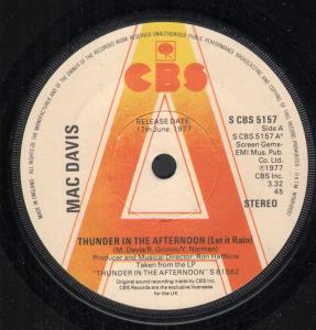 Mac Davis - Thunder In The Afternoon - 7 Inch