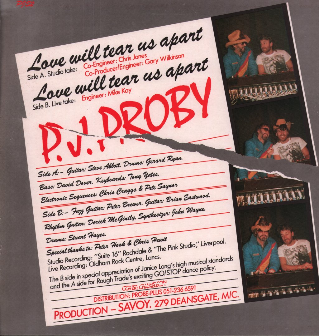 P.J. Proby - Love Will Tear Us Apart - 12 Inch