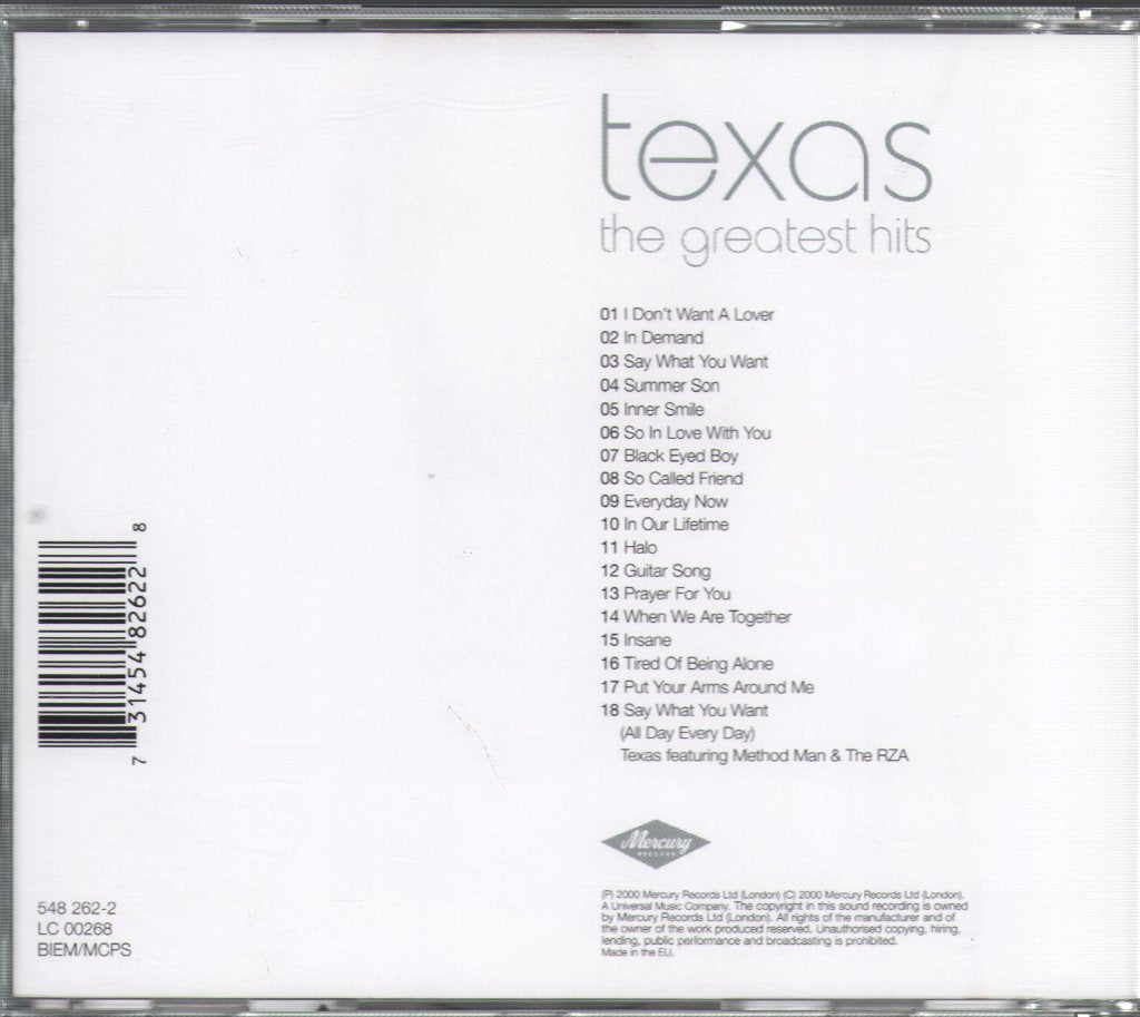 Texas - Greatest Hits - Cd