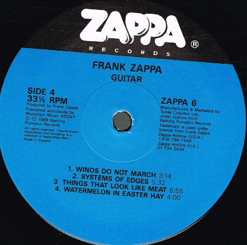 Frank Zappa - Guitar - Double Lp