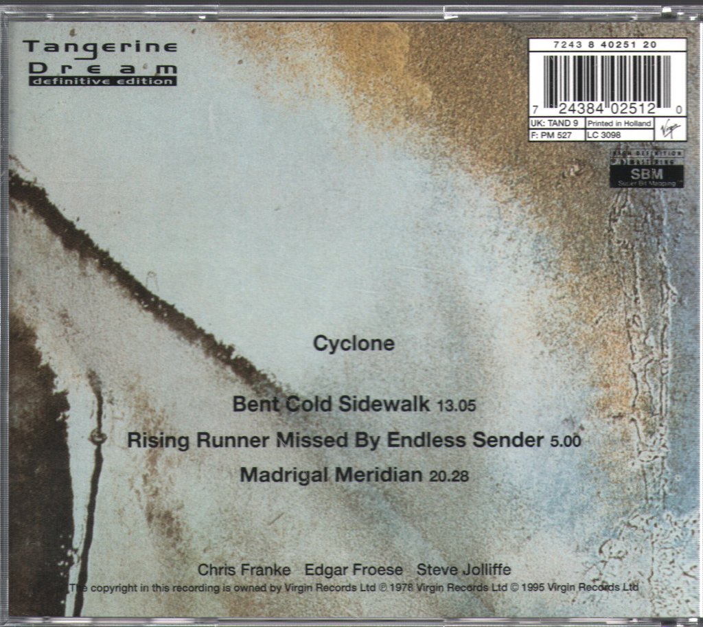 Tangerine Dream - Cyclone - Cd