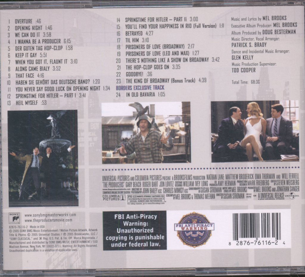 Mel Brooks - Producers (Original Motion Picture Soundtrack) - Cd