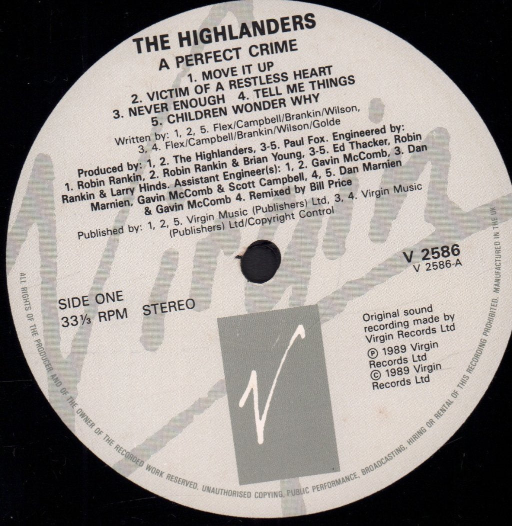 Highlanders - A Perfect Crime - Lp