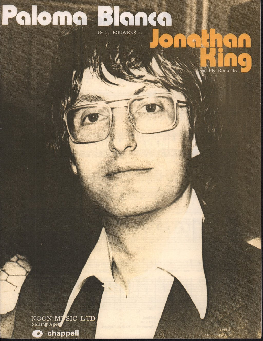 Jonathan King - Una Paloma Blanca - Sheet Music