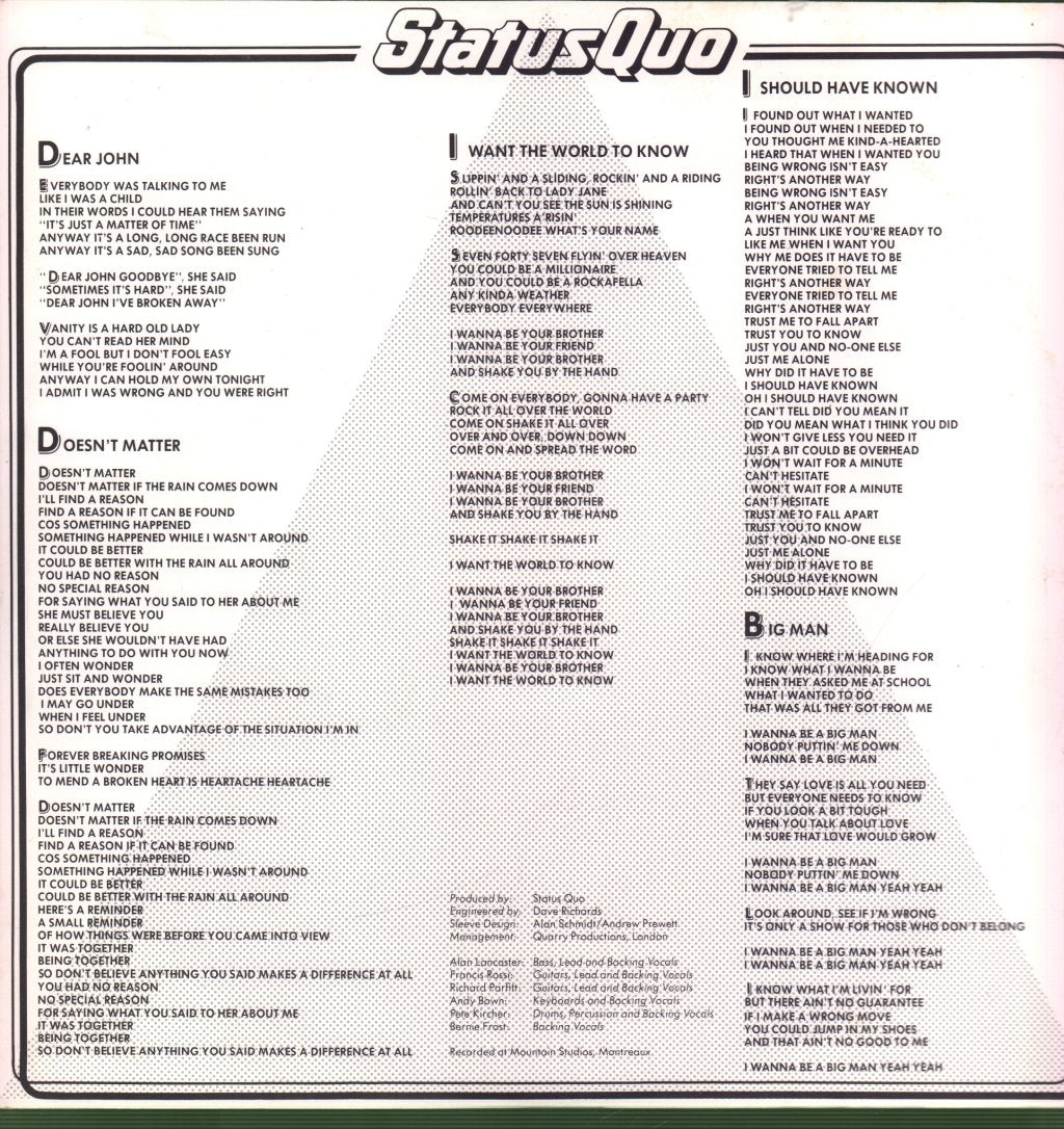 Status Quo - 1982 - Lp
