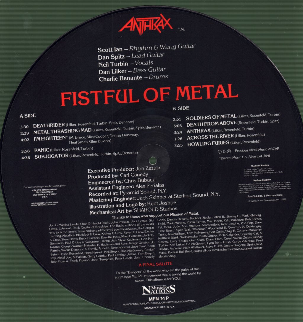 Anthrax - Fistful Of Metal - Lp