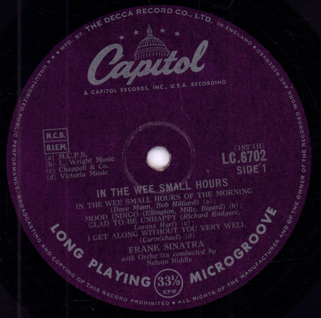 Frank Sinatra - In The Wee Small Hours Part 1 - 10 Inch