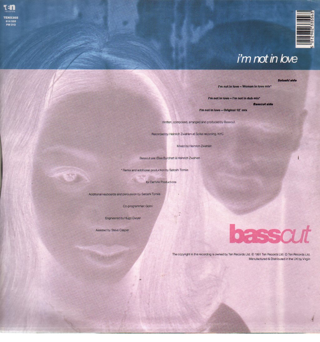 Basscut - I'm Not In Love - 12 Inch