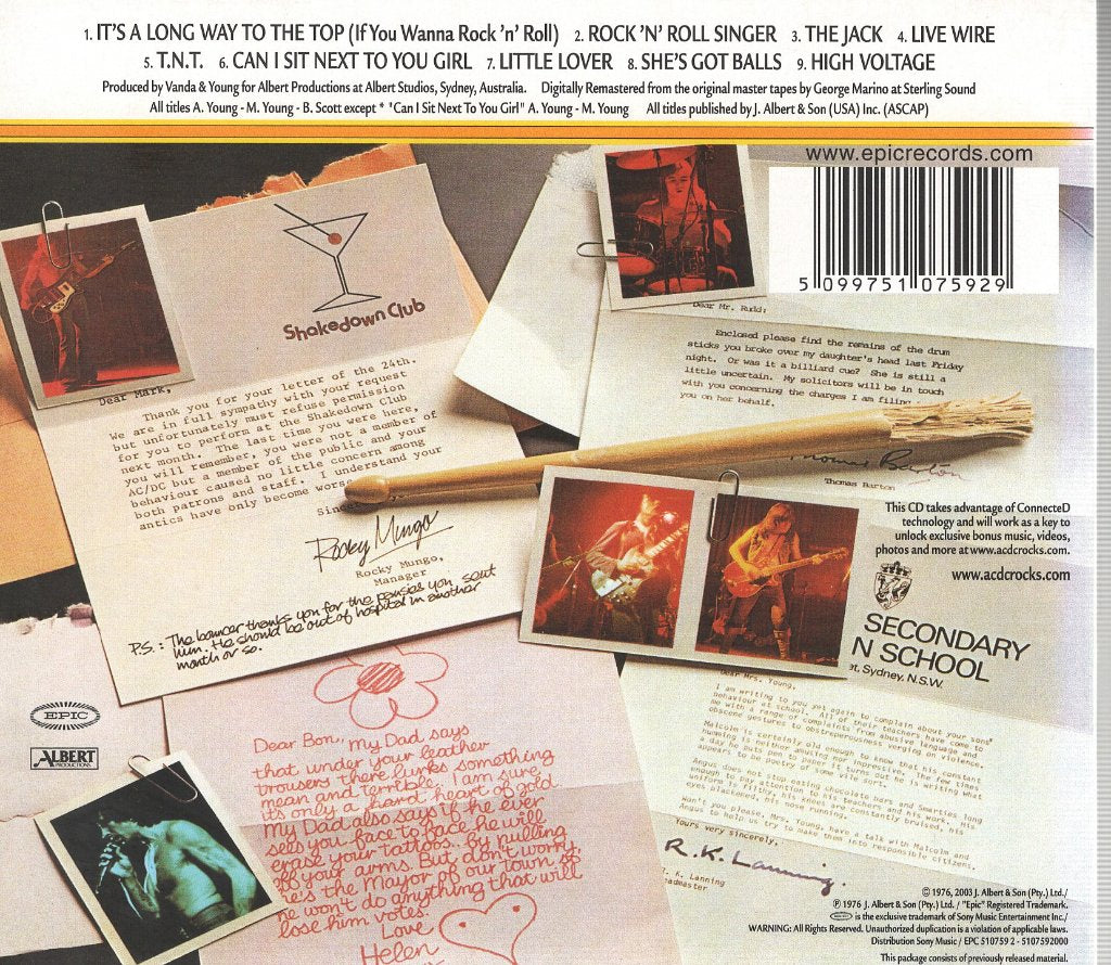 AC/DC - High Voltage - Cd